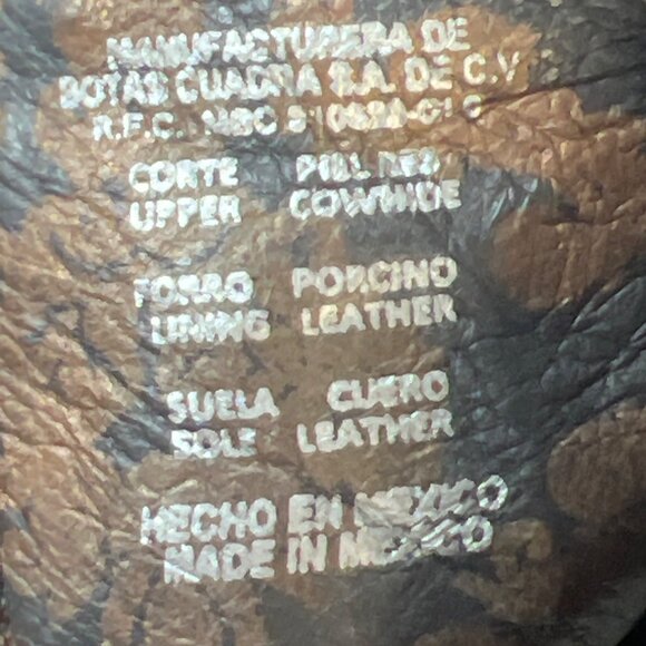 Cuadra Women Western Boots Black Leather Ankle Booties Size MEX25.5 US7.5 - Picture 10 of 13